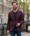 Veste Bordeaux avec motif noir